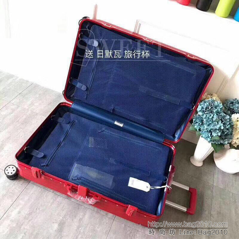 RIMOWA日默瓦 經典款拉杆箱 pc配鋁鎂合金邊框 代工廠生產 靜音萬向輪 無極拉杆拉箱  xbt1077